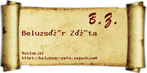 Beluzsár Zéta névjegykártya